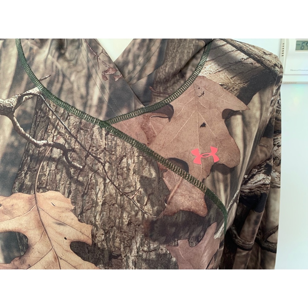 Under Armour Mossy Oak Camo Pullover Hoodie Size Medium - Picture 5 of 11